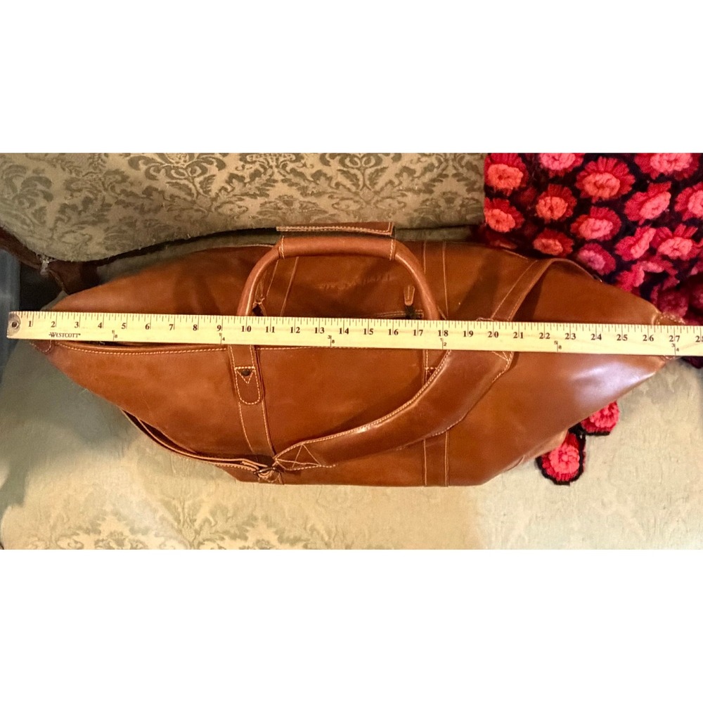Canyon Outback Leather Duffel Bag Brown Treaty Oak Monogram Carry On Weekender - Picture 8 of 10